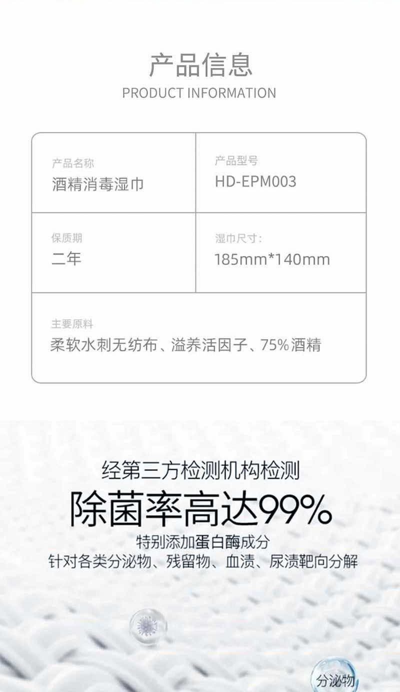 漢盾 EPM003 含75%酒精濕巾15cm*20cm