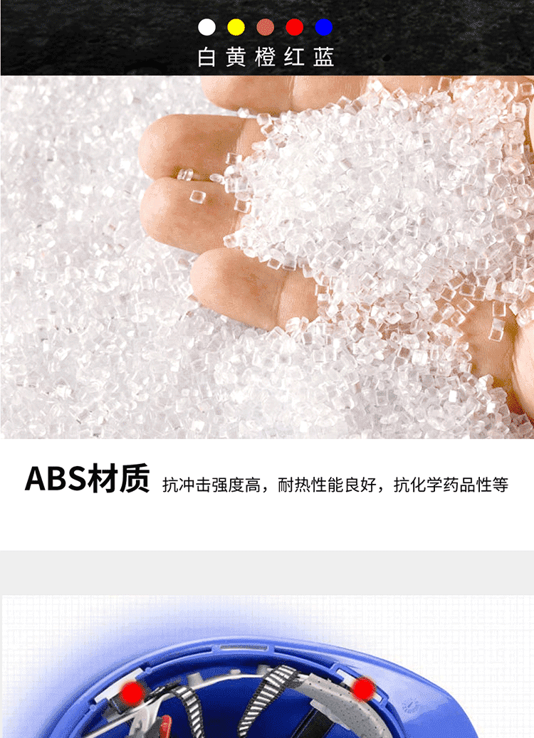 漢盾勞保用品 HT05 三筋A(yù)BS帶透氣安全帽